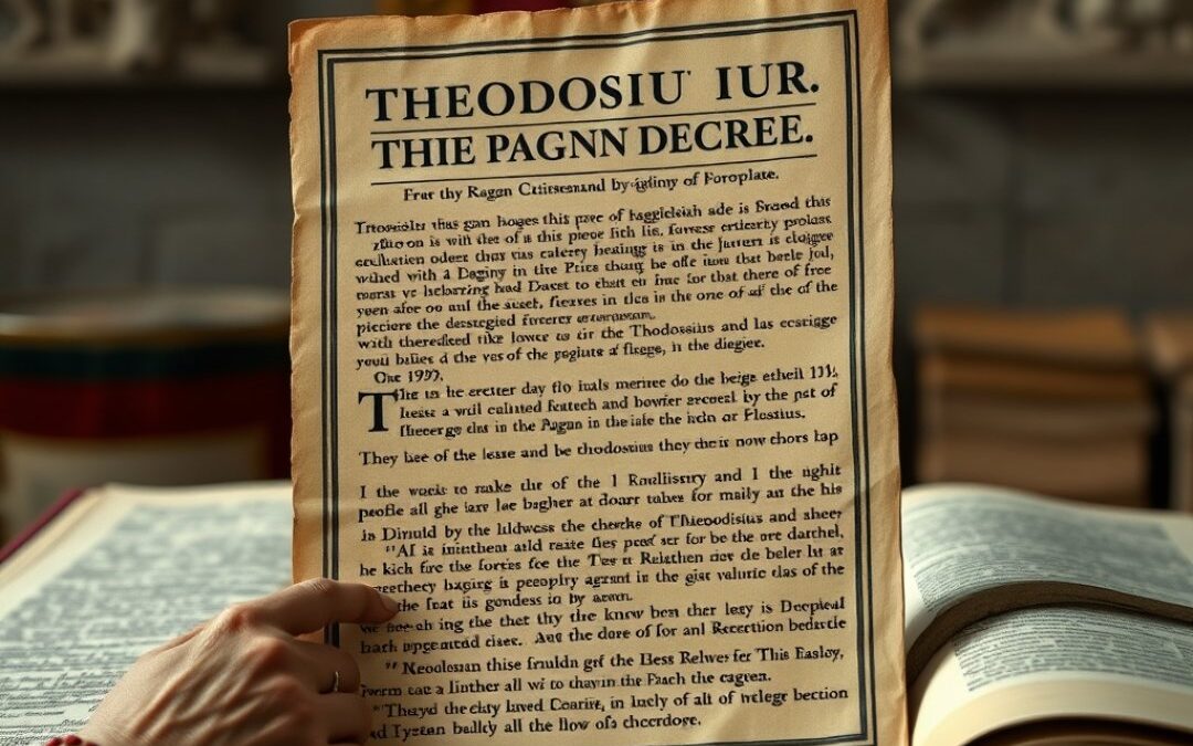 Theodosius’s Pagan Decree of 391 AD: The Official Suppression of Roman Polytheism