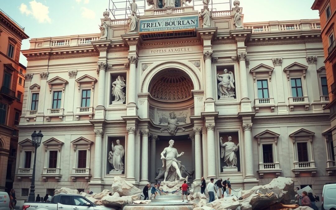 The Early Construction of the Trevi Fountain in 1734: Pope Clement XII’s Grand Vision